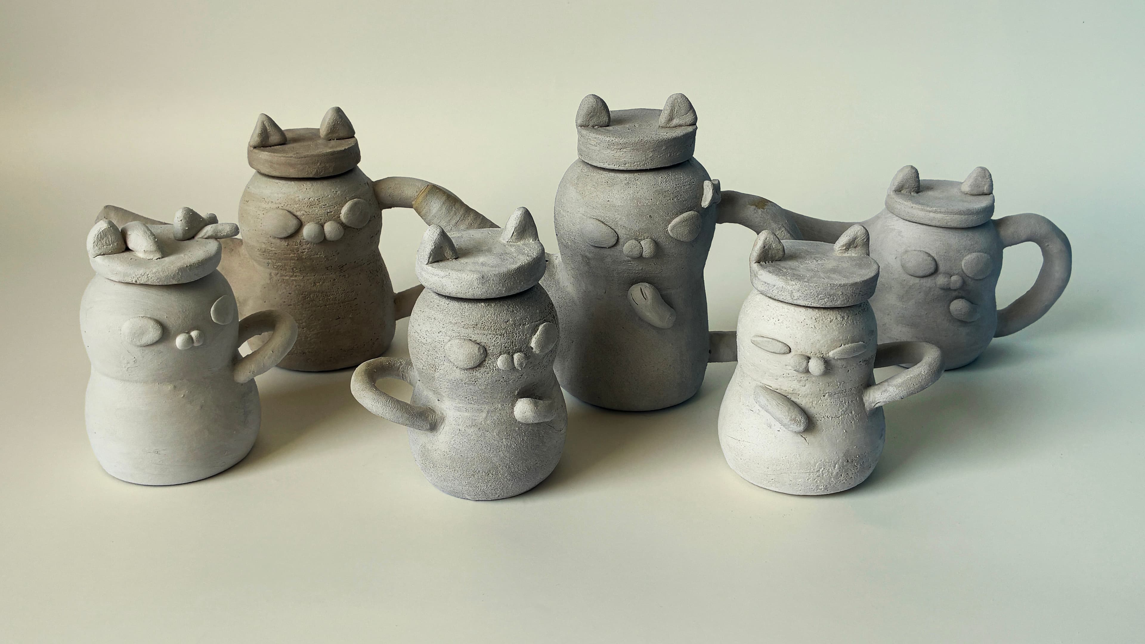 Clay being shaped by hand